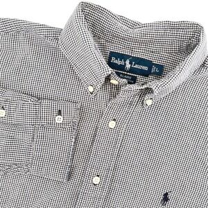 Ralph Lauren Mens‎ Blaire Gingham Button Down Shirt Classic Fit Size L